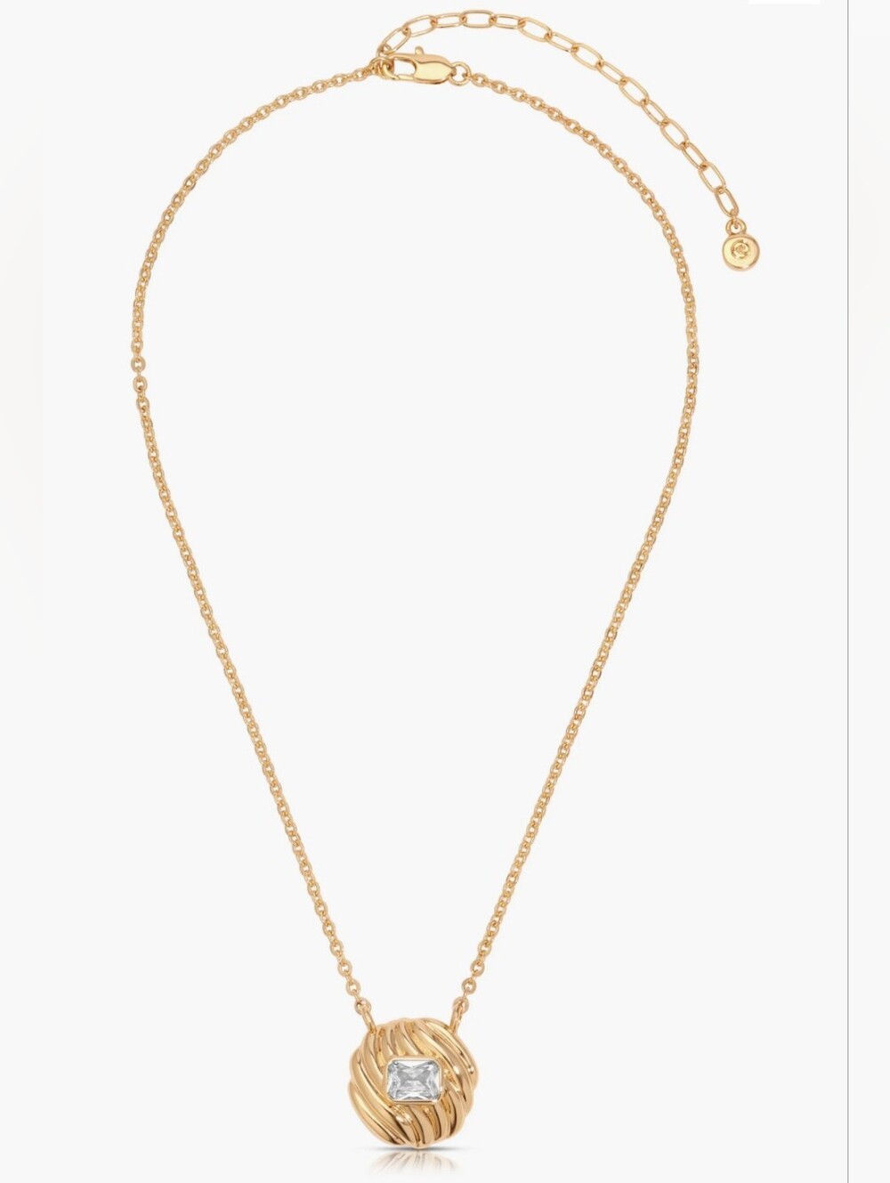 Ettika HurTextured Baguette Disc Necklace